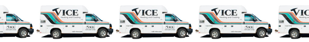 white heating and cooling contracting van short